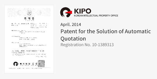 Patent for the Solution of Automatic Quotation